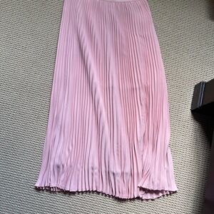 Elegant Pink light peach Pleated Skirt